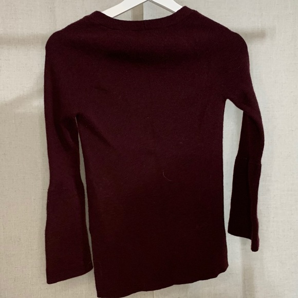 J. CREW Peplum Sleeve Sweater in Maroon - Picture 6 of 8